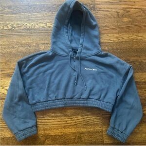 Alphalete Slate Blue Cropped Hoodie